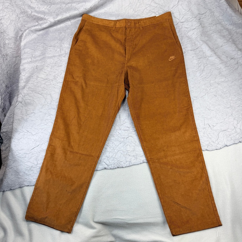 Nike Mens 40x32 Corduroy Pants Ale Brown Standard Fit Straight Leg NWT